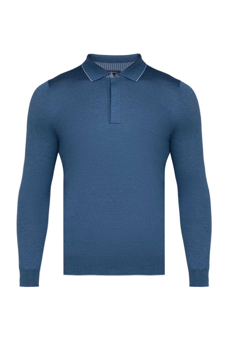 Svevo man long sleeve polo in silk and cashmere blue for men купить с ценами и фото 152534 - photo 1