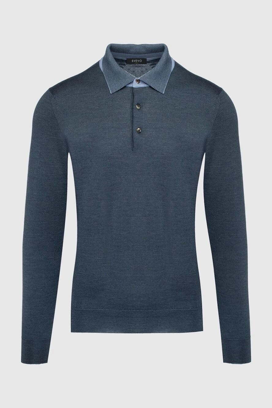 Svevo man long sleeve polo in silk and cashmere gray for men купить с ценами и фото 152536 - photo 1