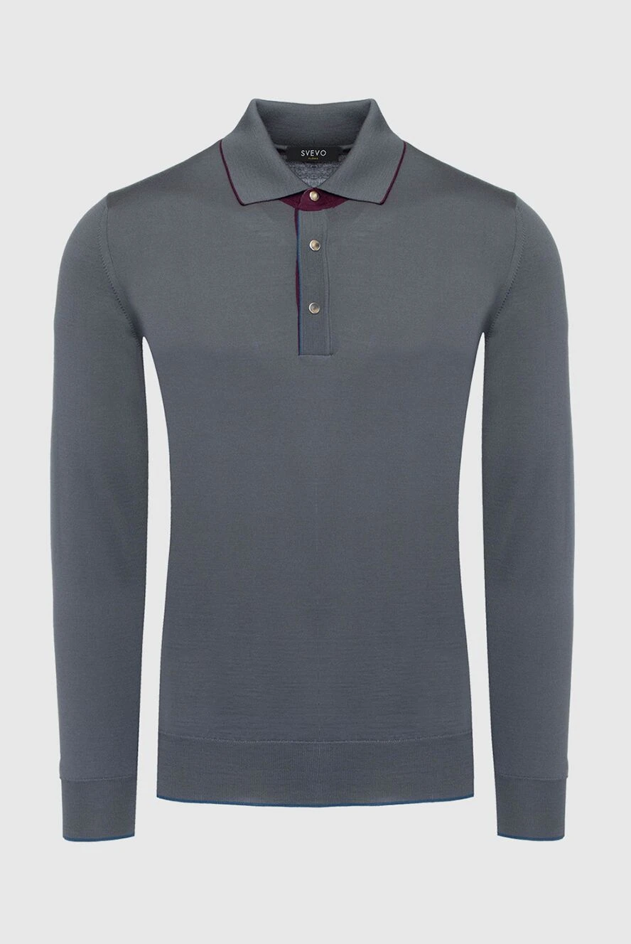 Svevo man wool long sleeve polo gray for men купить с ценами и фото 152538 - photo 1