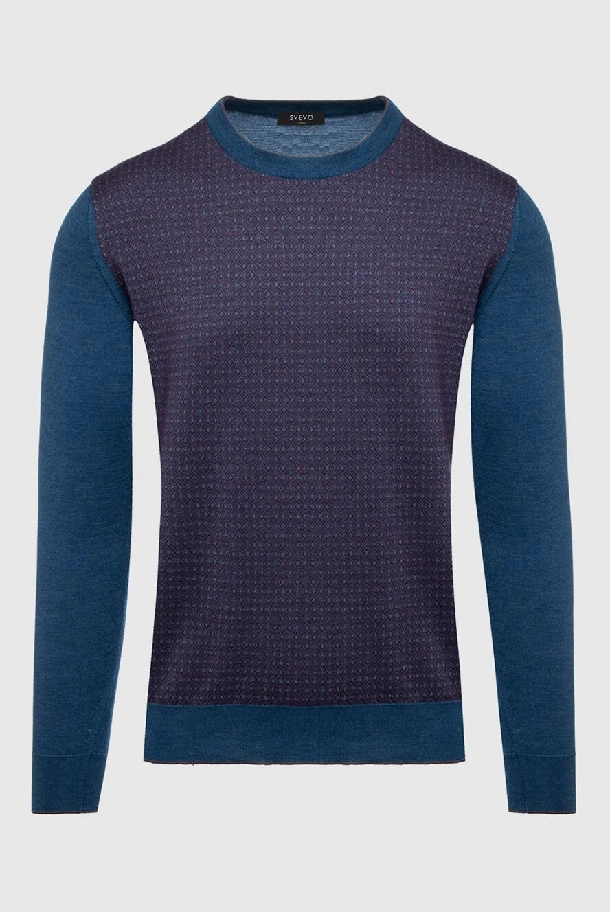 Svevo man cashmere and silk jumper blue for men купить с ценами и фото 152541 - photo 1