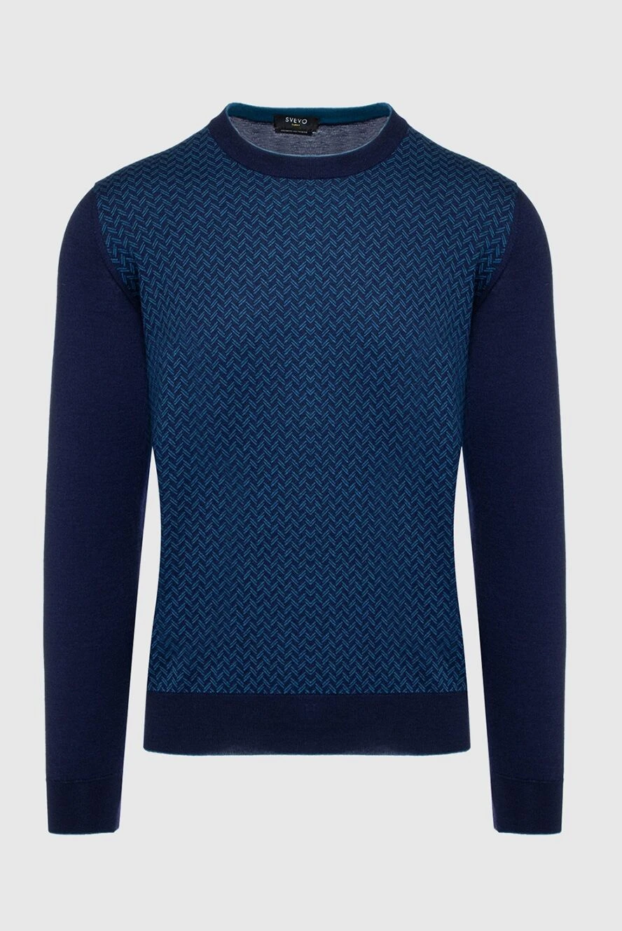 Svevo man cashmere and silk jumper blue for men купить с ценами и фото 152606 - photo 1