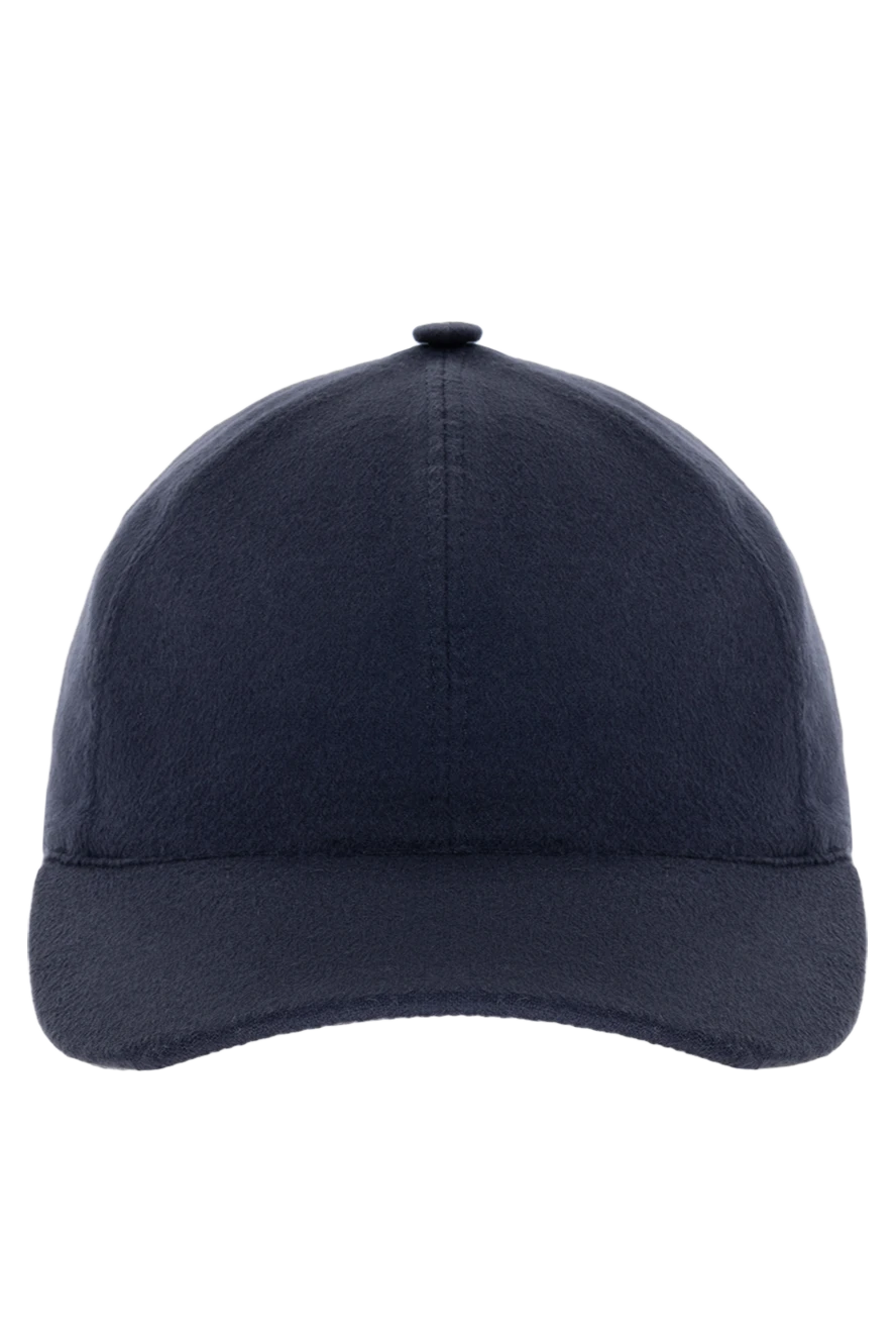 Cesare di Napoli man blue cashmere cap for men купить с ценами и фото 152664 - photo 1