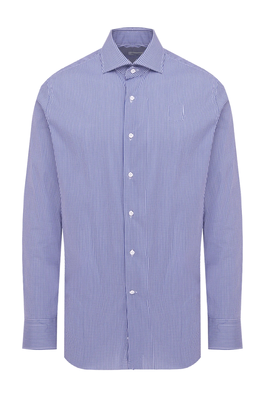 Alessandro Gherardi man blue cotton shirt for men купить с ценами и фото 152668 - photo 1