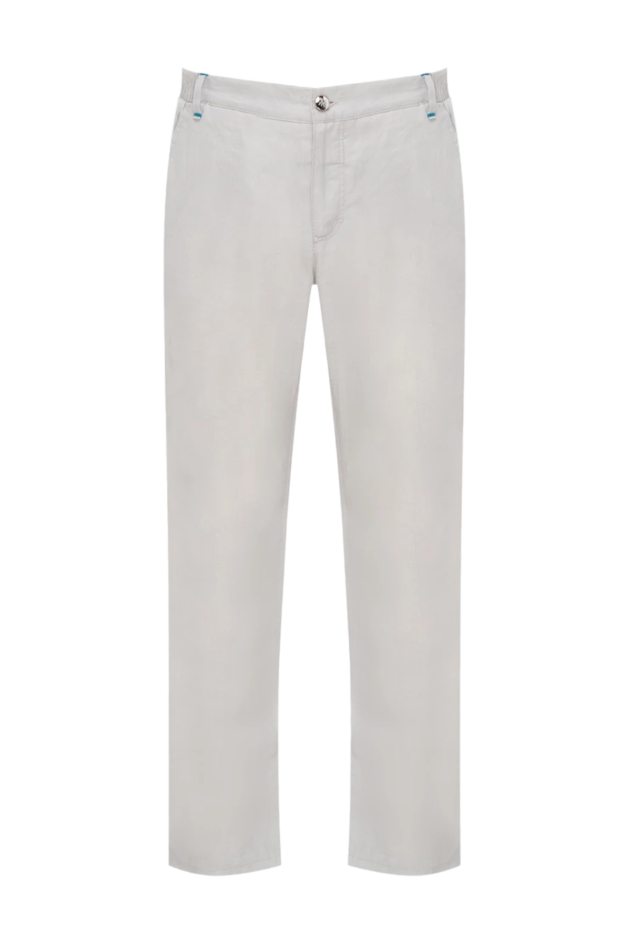 Zilli man white linen trousers for men купить с ценами и фото 152772 - photo 1