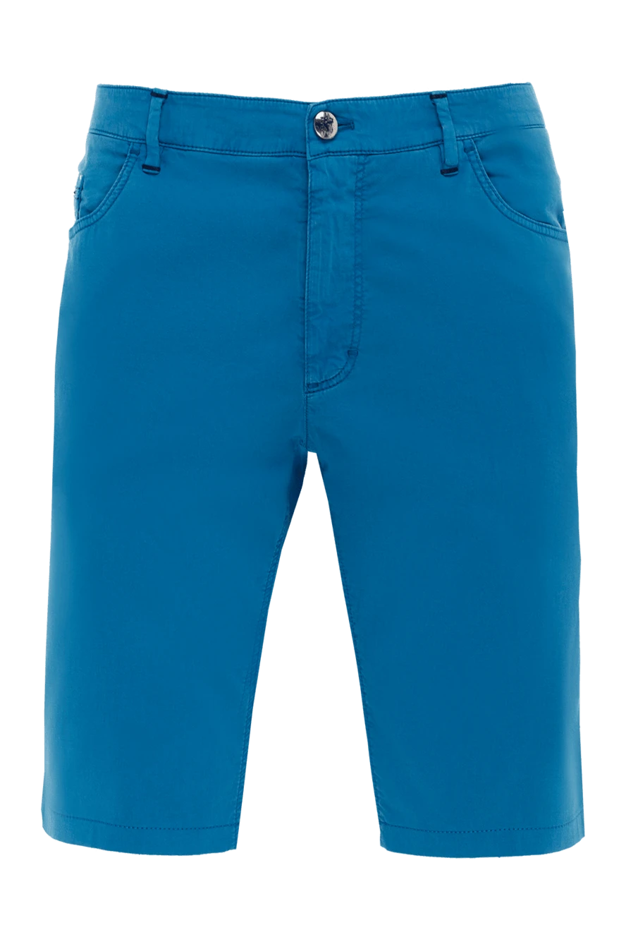 Zilli man blue cotton and silk shorts for men купить с ценами и фото 152780 - photo 1