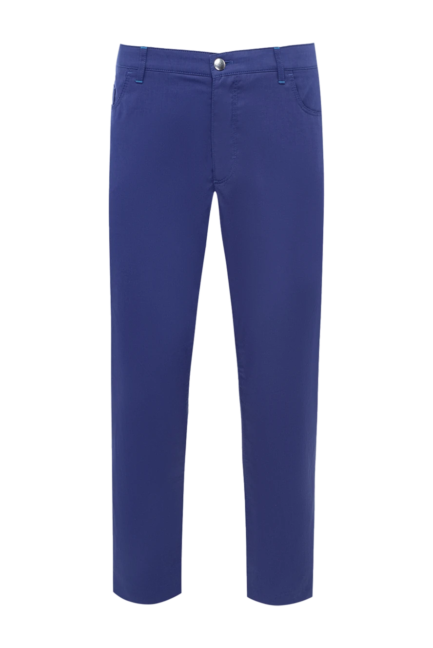 Zilli men's cotton trousers bright blue straight cut
152786 - photo 1