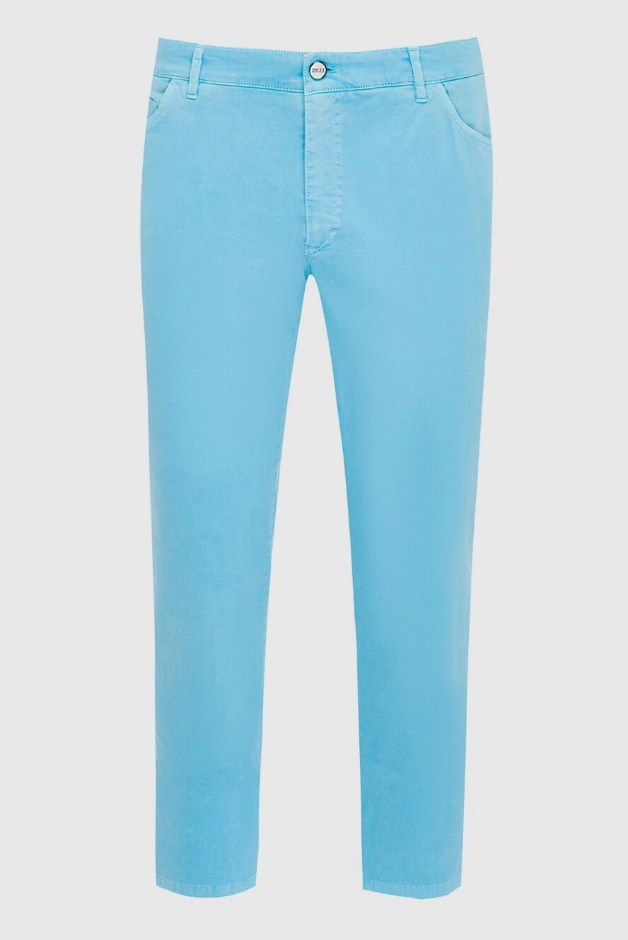 Zilli man blue cotton jeans for men купить с ценами и фото 152788 - photo 1