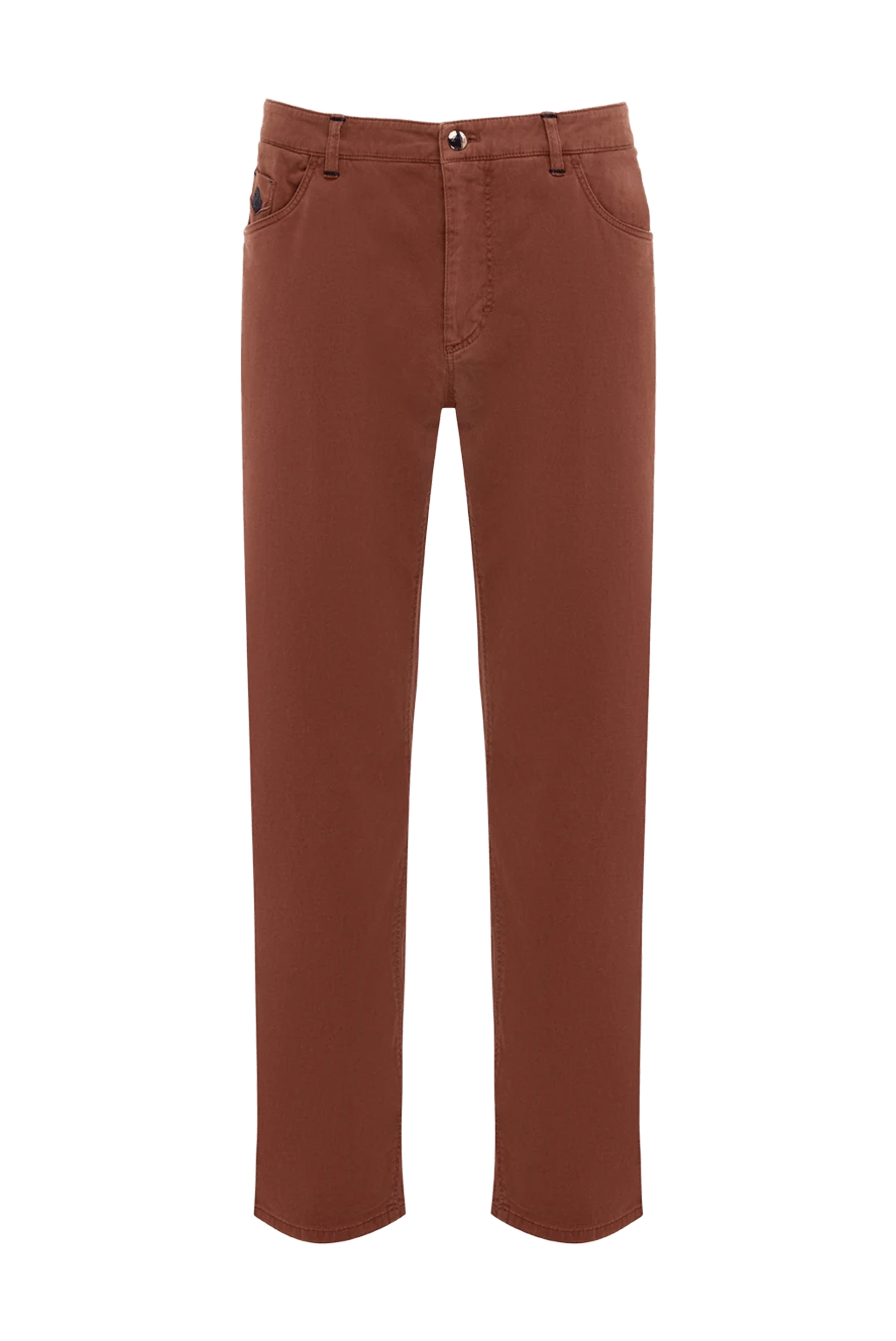 Zilli man men's brown cotton jeans купить с ценами и фото 152813 - photo 1