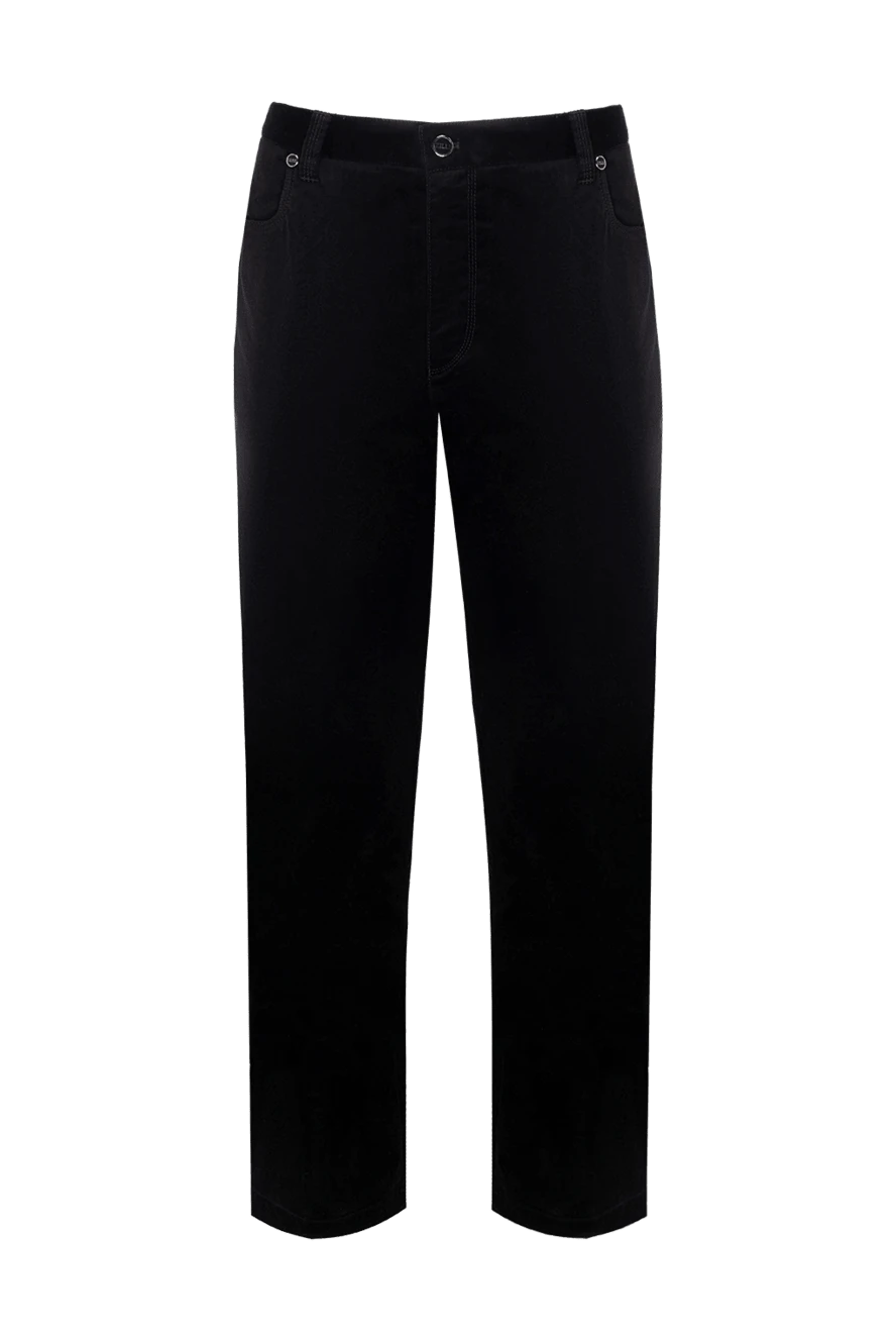 Zilli man men's black cotton trousers купить с ценами и фото 152820 - photo 1