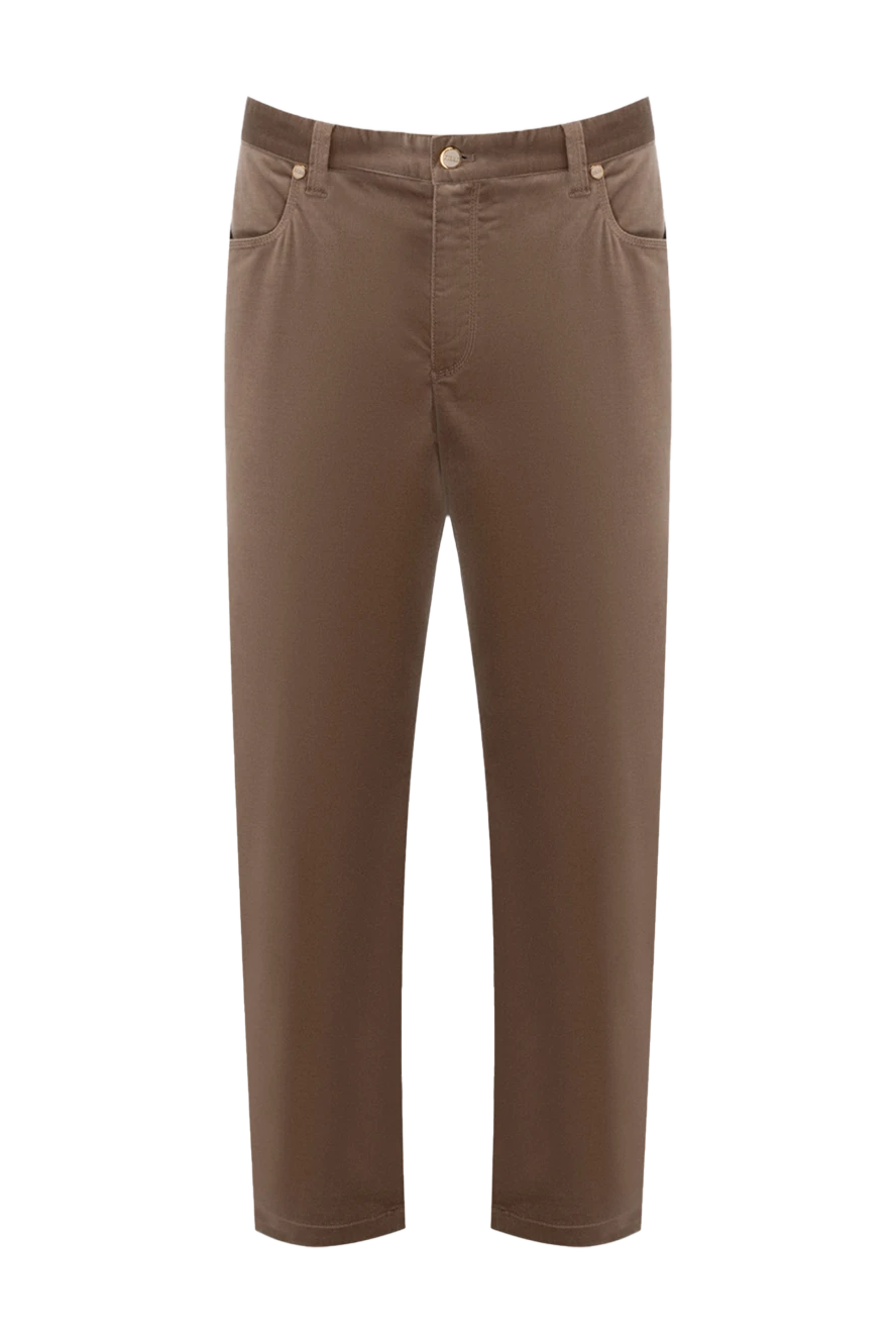 Zilli man beige cotton trousers for men купить с ценами и фото 152833 - photo 1