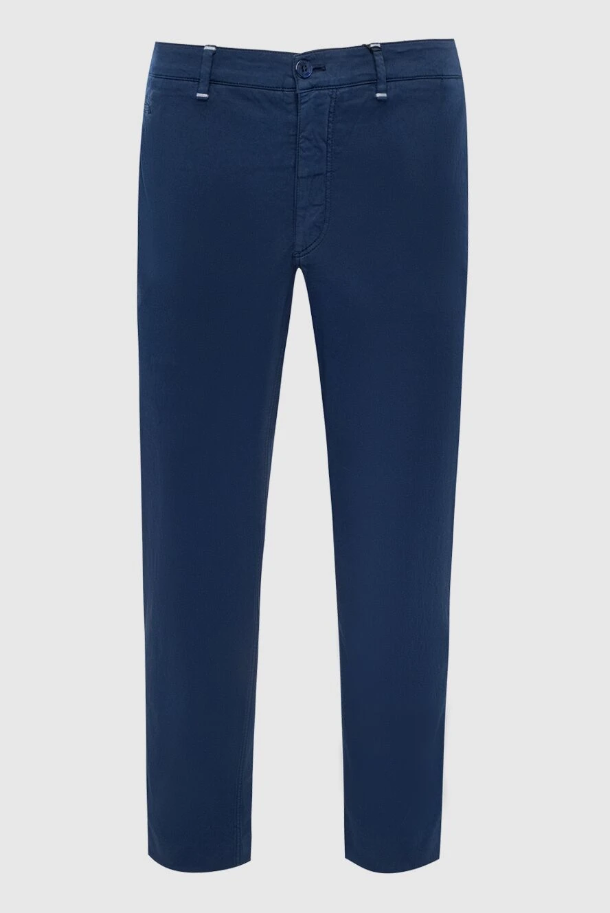 Zilli man blue cotton trousers for men купить с ценами и фото 152835 - photo 1