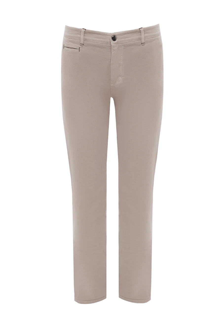 Zilli man beige cotton trousers for men купить с ценами и фото 152846 - photo 1