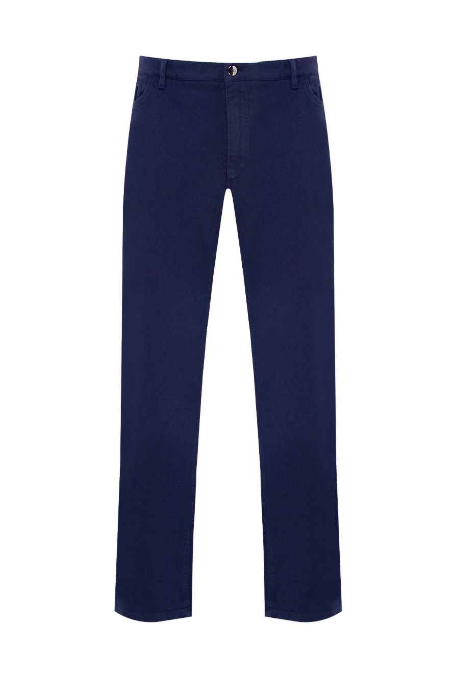 Zilli фирмалық патчпен көк түсті жұқа шалбар
152850 - фото 1