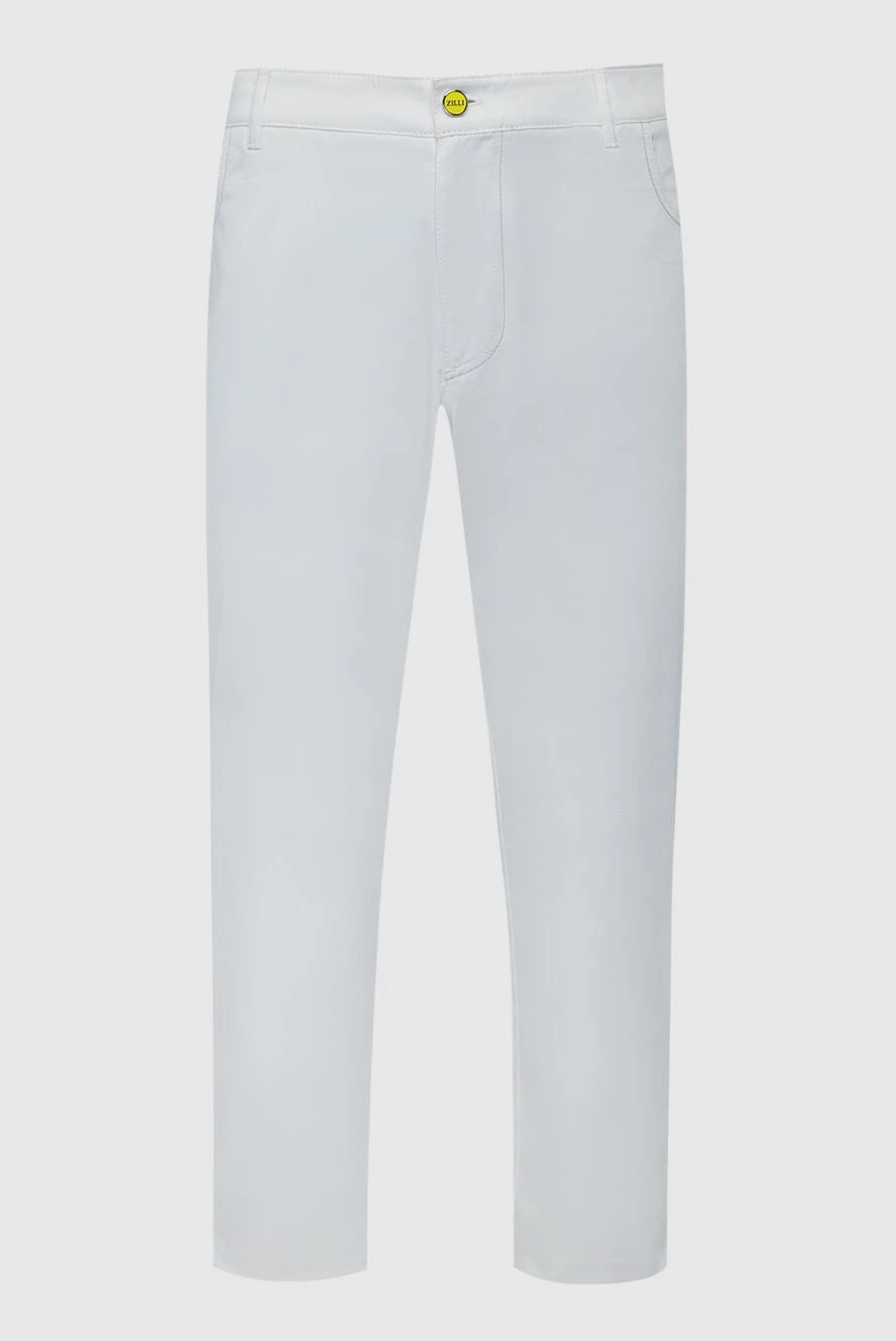 Zilli man white cotton trousers for men купить с ценами и фото 152857 - photo 1