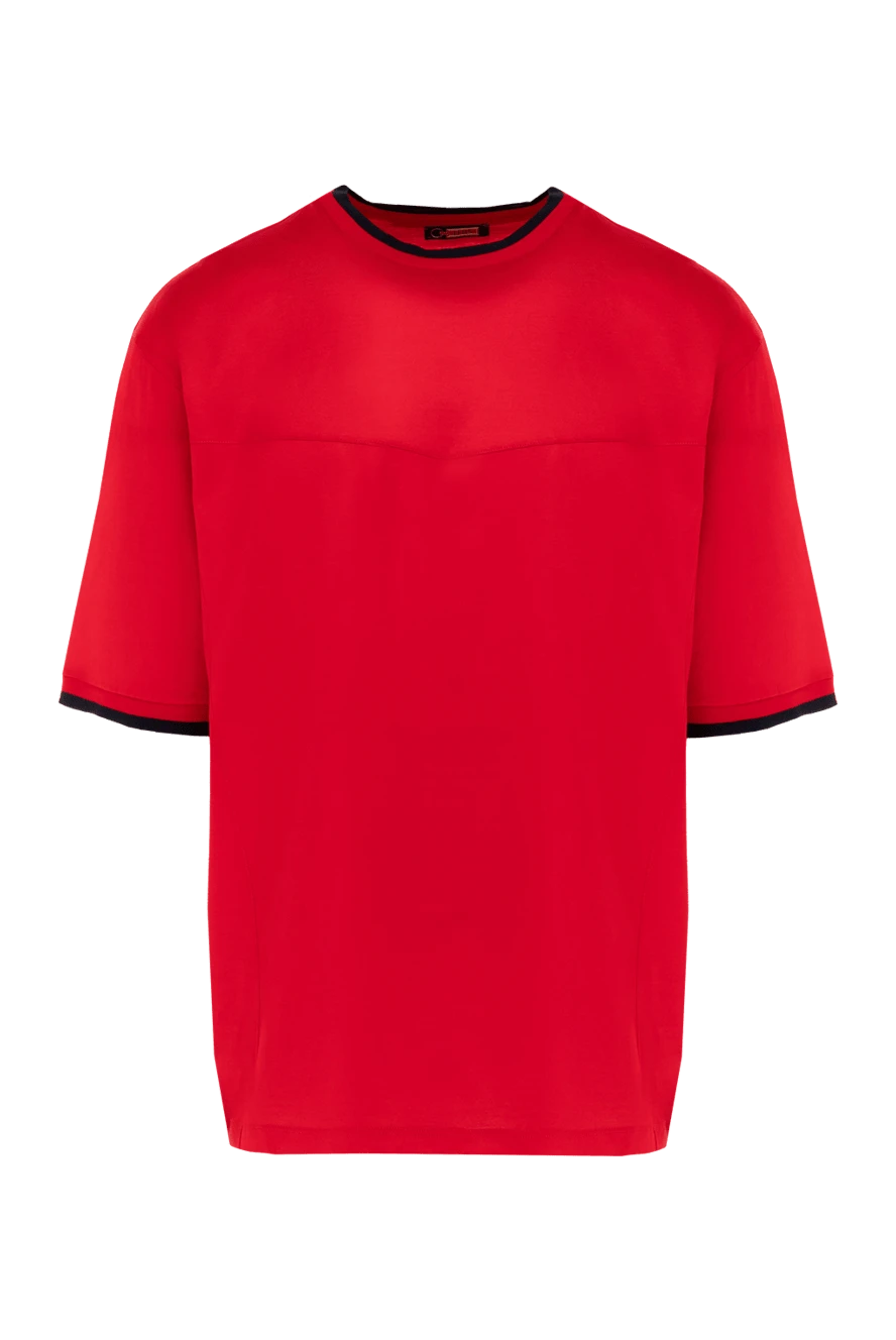 Zilli man red cotton t-shirt for men купить с ценами и фото 152909 - photo 1