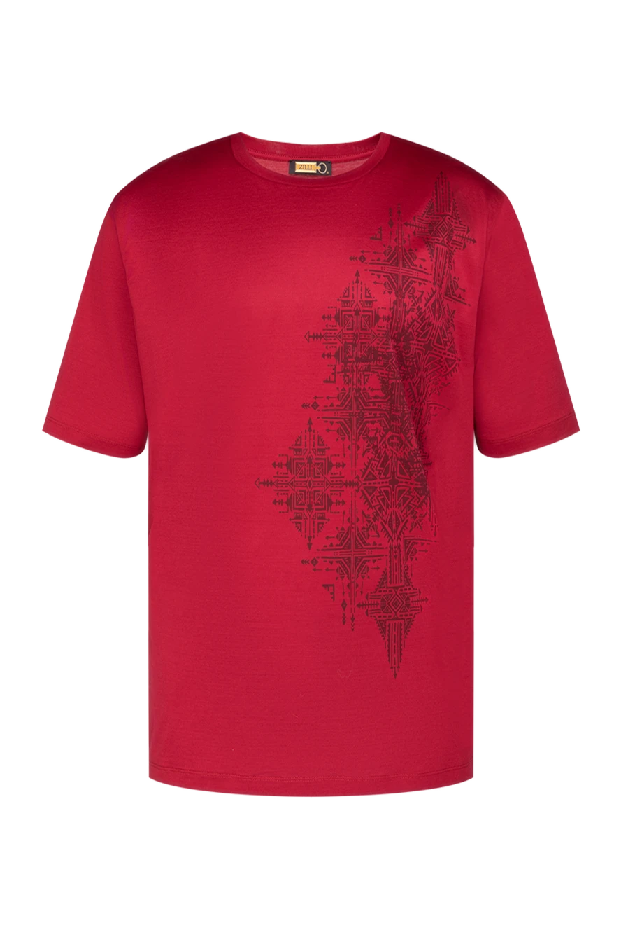 Zilli man red cotton t-shirt for men купить с ценами и фото 152922 - photo 1