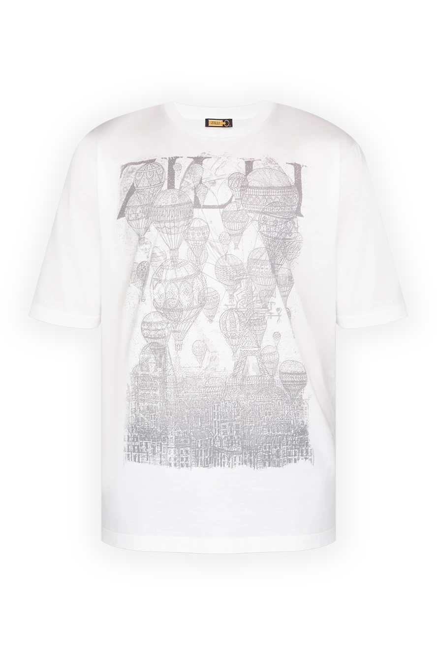 Zilli man white cotton t-shirt for men купить с ценами и фото 152925 - photo 1