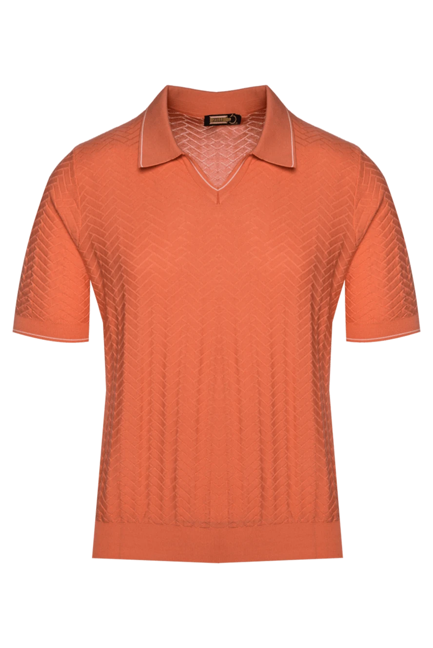 Zilli man cotton polo orange for men купить с ценами и фото 152943 - photo 1