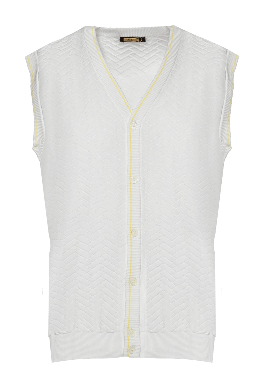 Zilli man white men's cotton vest купить с ценами и фото 152954 - photo 1