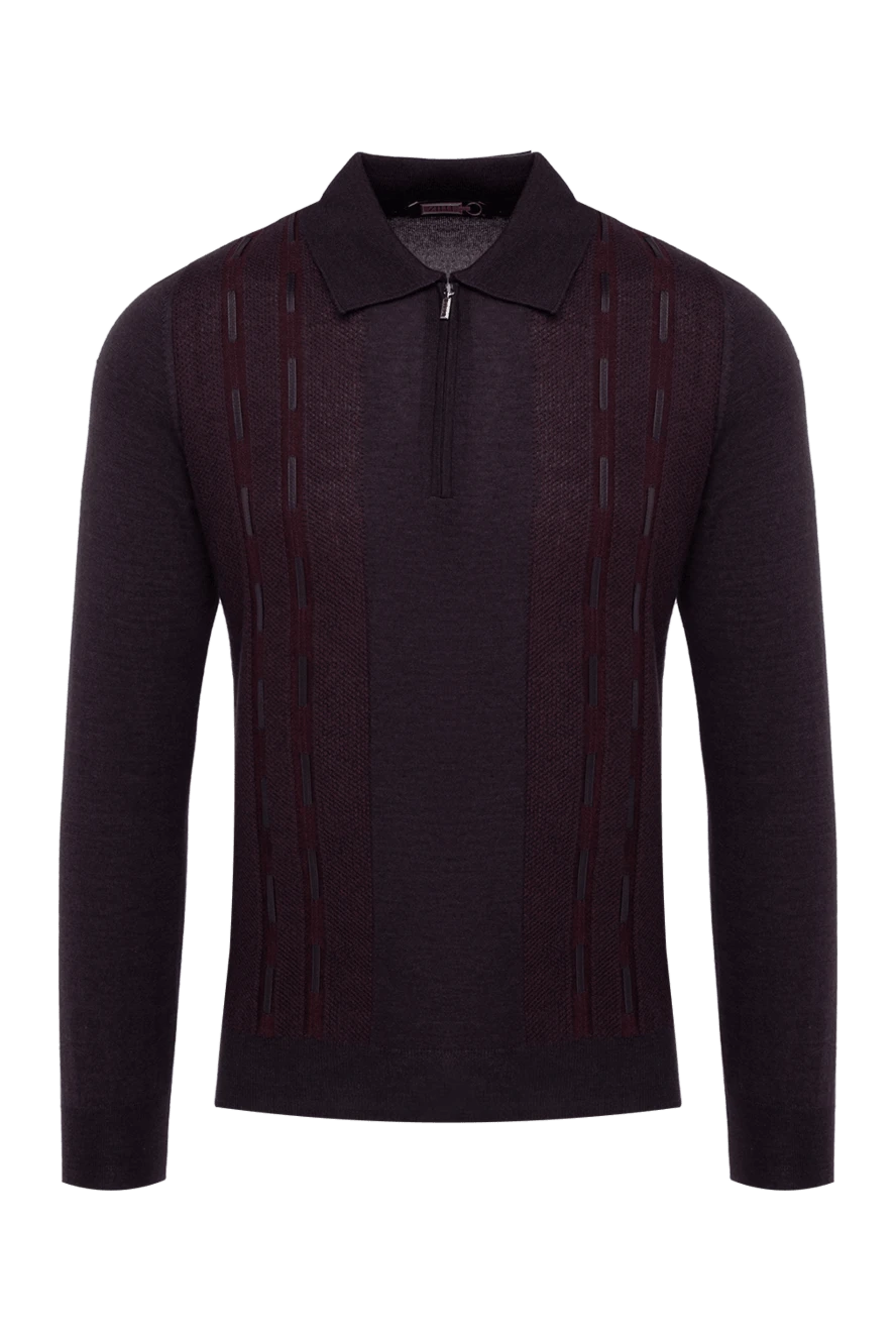 Zilli man long sleeve polo in silk and cashmere burgundy for men купить с ценами и фото 152977 - photo 1