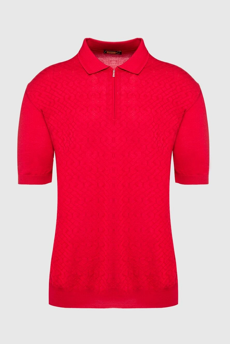 Zilli man cotton and silk polo red for men купить с ценами и фото 152982 - photo 1