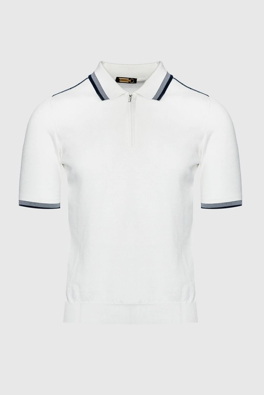 Zilli man cotton and silk polo white for men купить с ценами и фото 152987 - photo 1