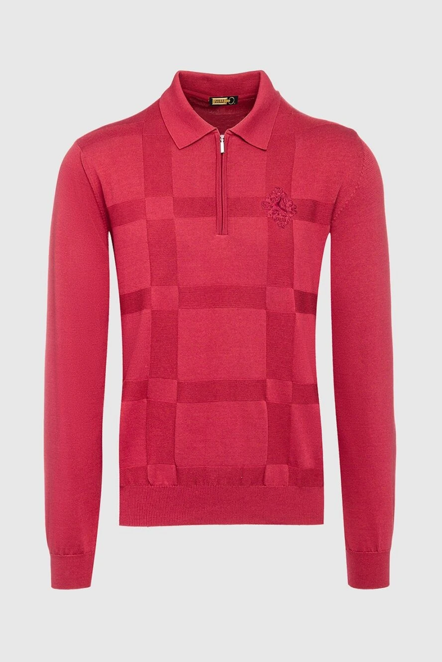 Zilli man long sleeve polo in silk and cotton red for men купить с ценами и фото 152999 - photo 1