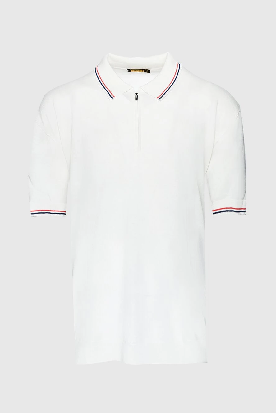 Zilli man silk and viscose polo white for men купить с ценами и фото 153000 - photo 1