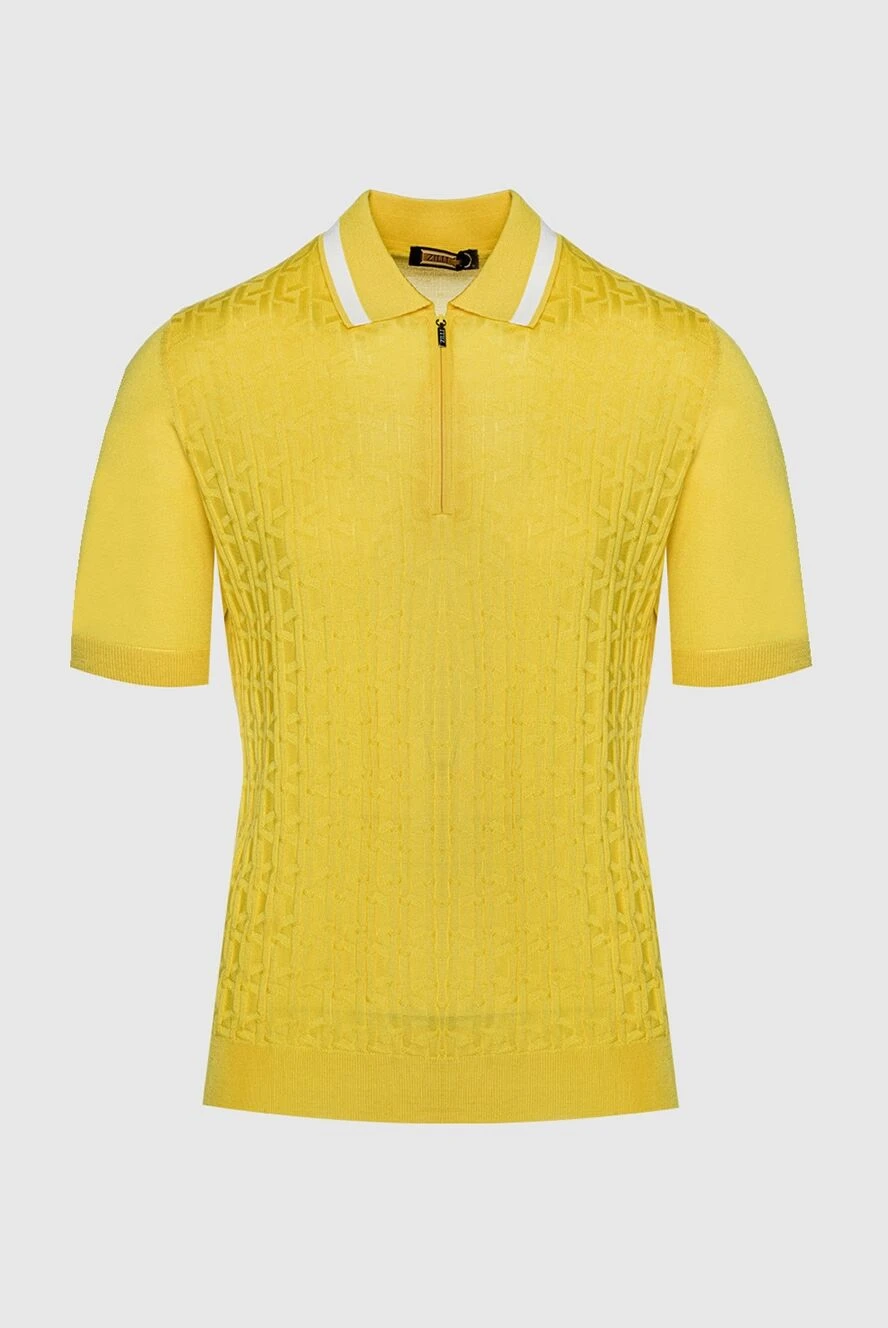 Zilli man yellow silk polo for men купить с ценами и фото 153007 - photo 1