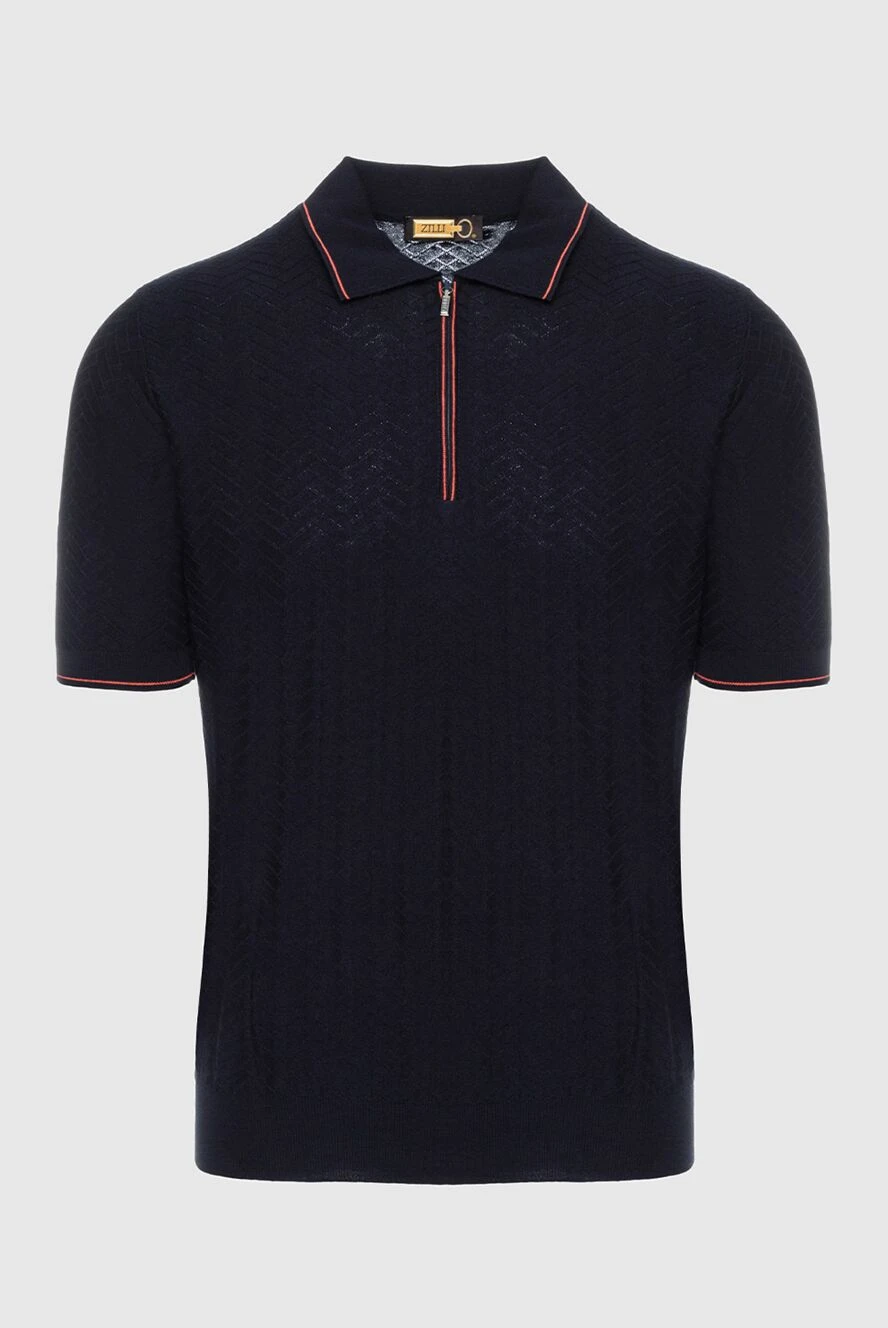 Zilli man cotton polo blue for men купить с ценами и фото 153032 - photo 1