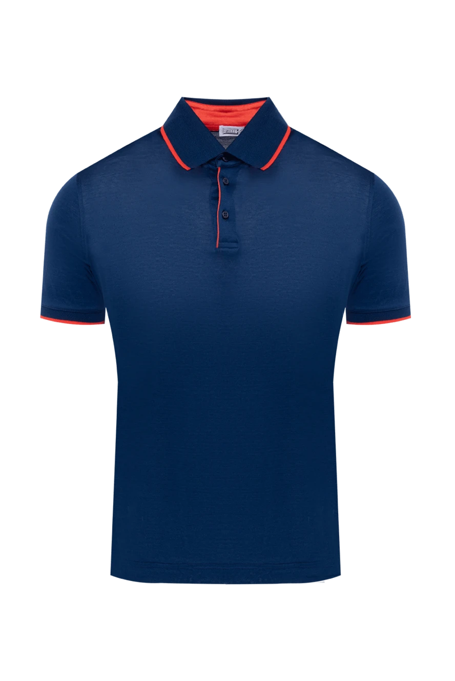 Zilli man cotton polo blue for men купить с ценами и фото 153058 - photo 1