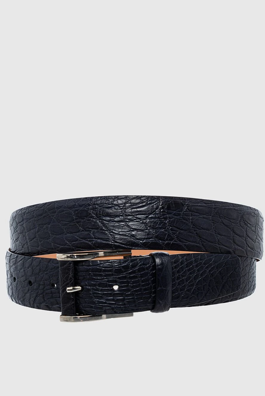 Cesare di Napoli man crocodile leather belt blue for men купить с ценами и фото 153089 - photo 1