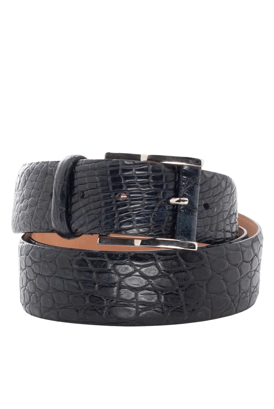 Cesare di Napoli man black crocodile leather belt for men купить с ценами и фото 153096 - photo 1