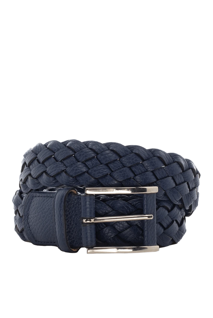 Cesare di Napoli man leather belt blue for men купить с ценами и фото 153101 - photo 1