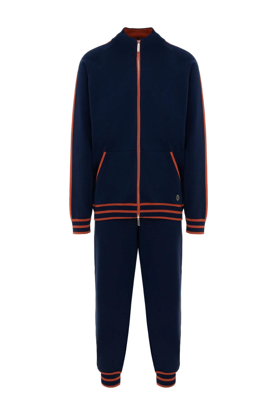 Stefano Ricci костюм спортивный мужской из шерсти и шелка синий 153163 - фото 1