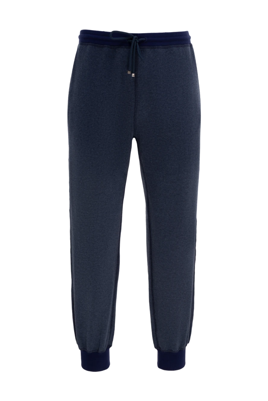 Billionaire man men's sports trousers made of wool, cotton and polyamide, blue купить с ценами и фото 153290 - photo 1