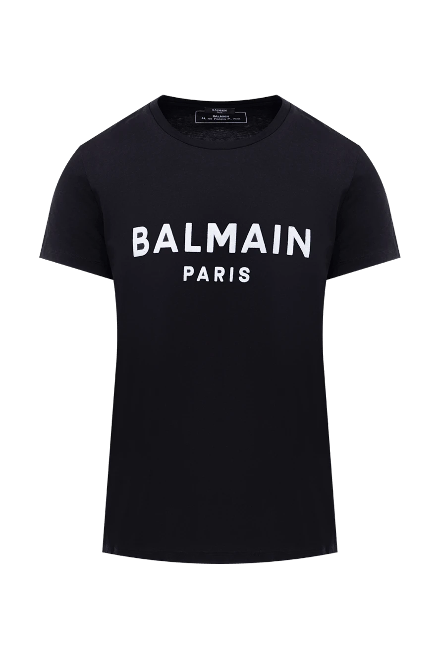 Balmain man black cotton t-shirt for men купить с ценами и фото 153296 - photo 1