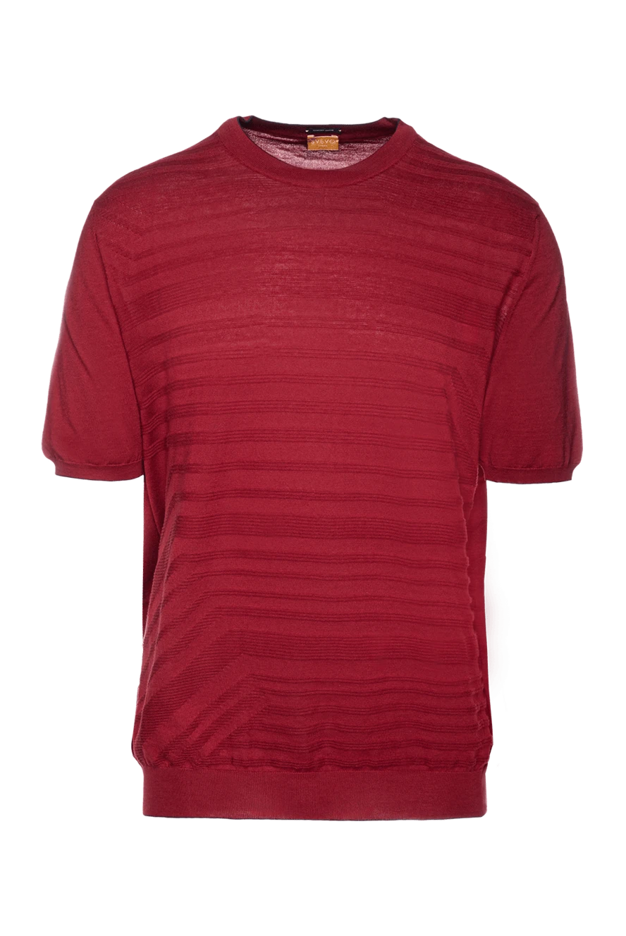 Svevo man red short sleeve cotton jumper for men купить с ценами и фото 153335 - photo 1