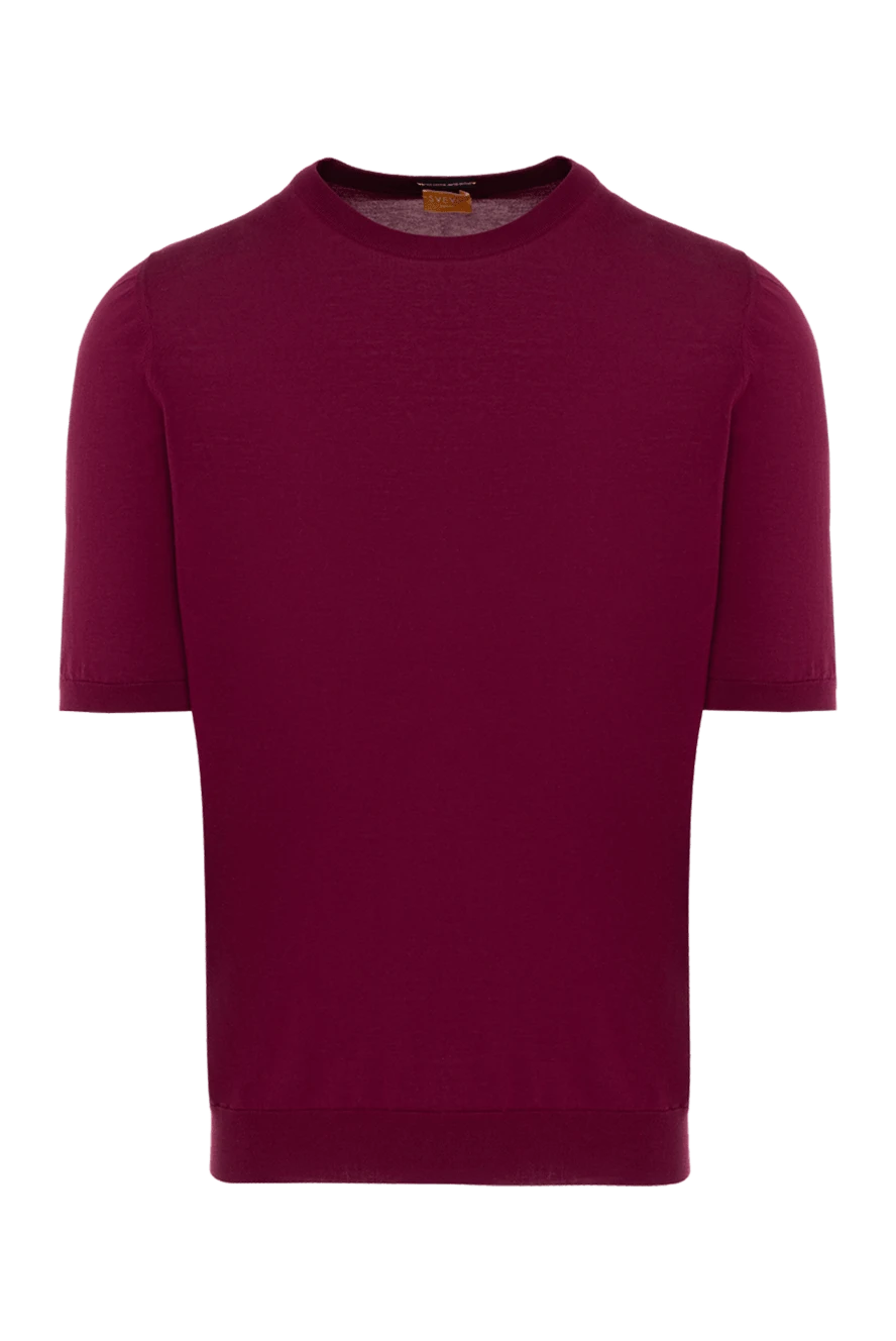 Svevo man cotton short sleeve jumper burgundy for men купить с ценами и фото 153344 - photo 1