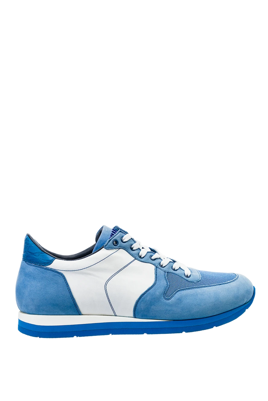 Zilli man blue suede sneakers for men купить с ценами и фото 153457 - photo 1