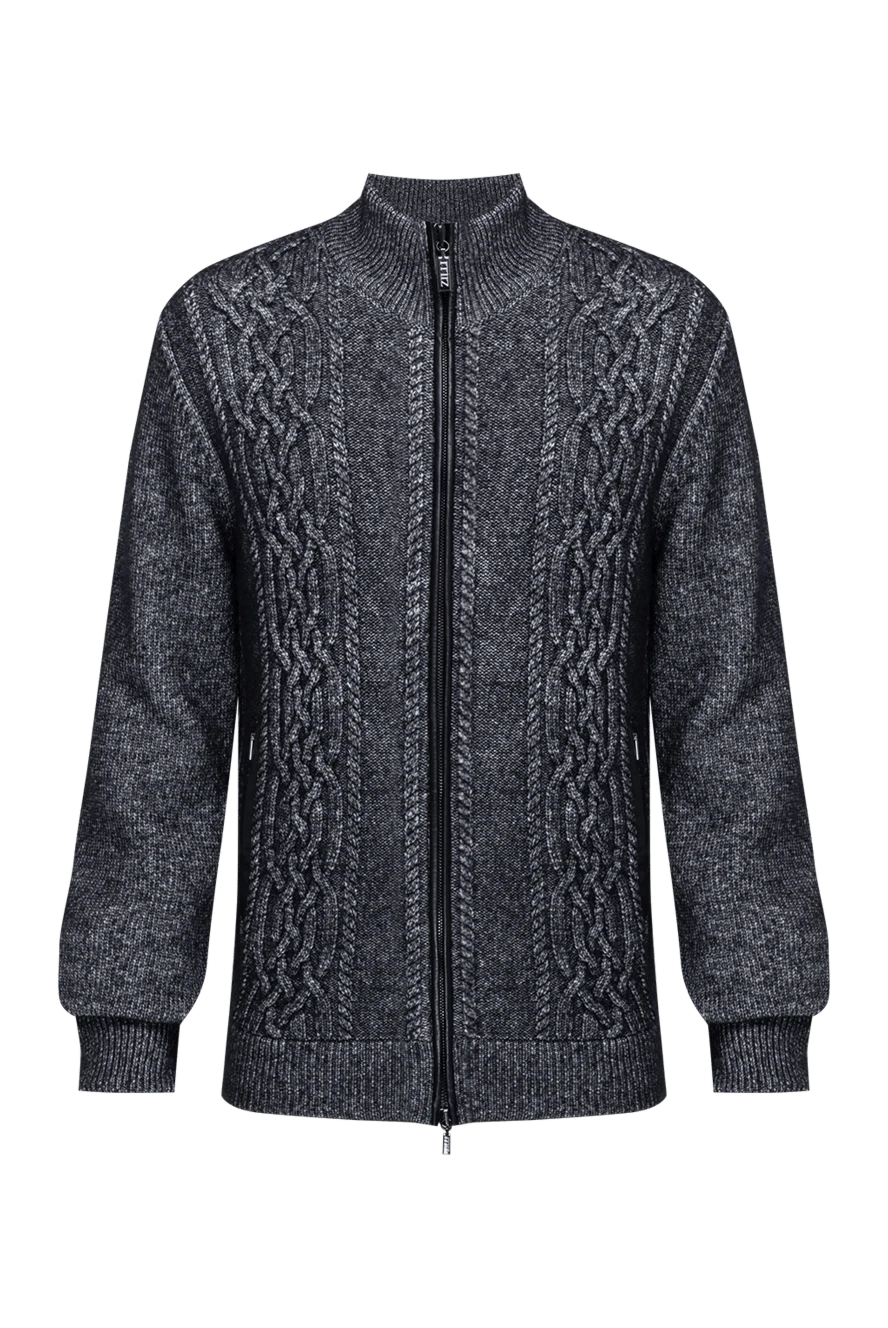 Zilli man men's cardigan made of cashmere, silk and polyamide gray купить с ценами и фото 153473 - photo 1