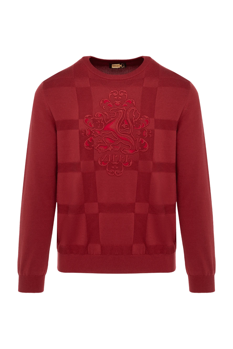 Zilli man silk and cotton jumper red for men купить с ценами и фото 153495 - photo 1