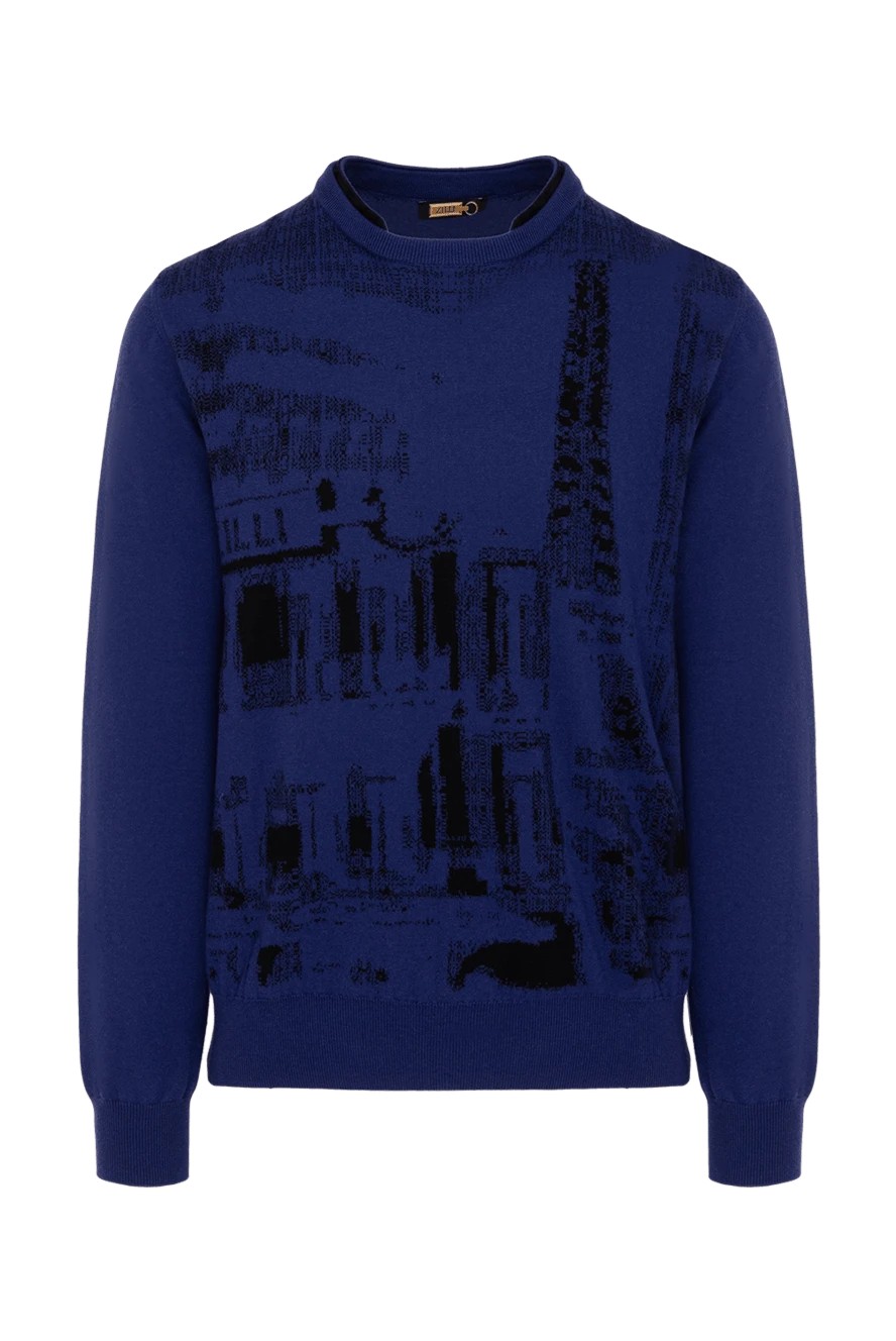 Zilli man cashmere jumper blue for men купить с ценами и фото 153497 - photo 1