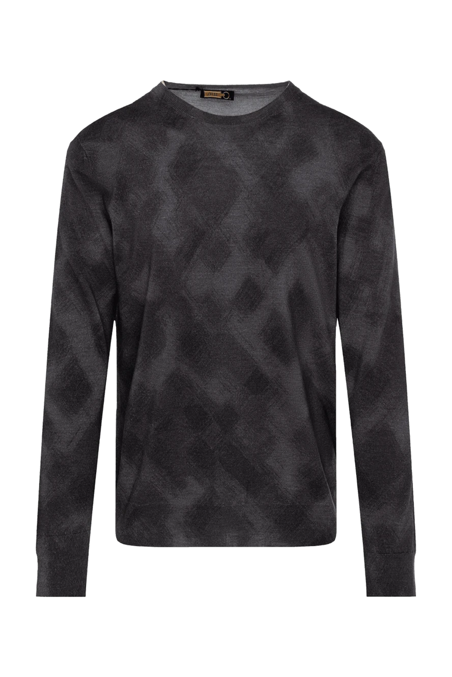 Zilli man wool, silk and cashmere jumper gray for men купить с ценами и фото 153504 - photo 1