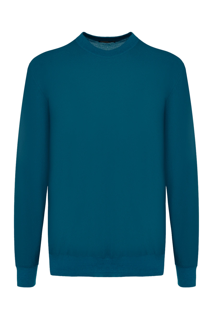 Zilli man cashmere and silk jumper blue for men купить с ценами и фото 153505 - photo 1