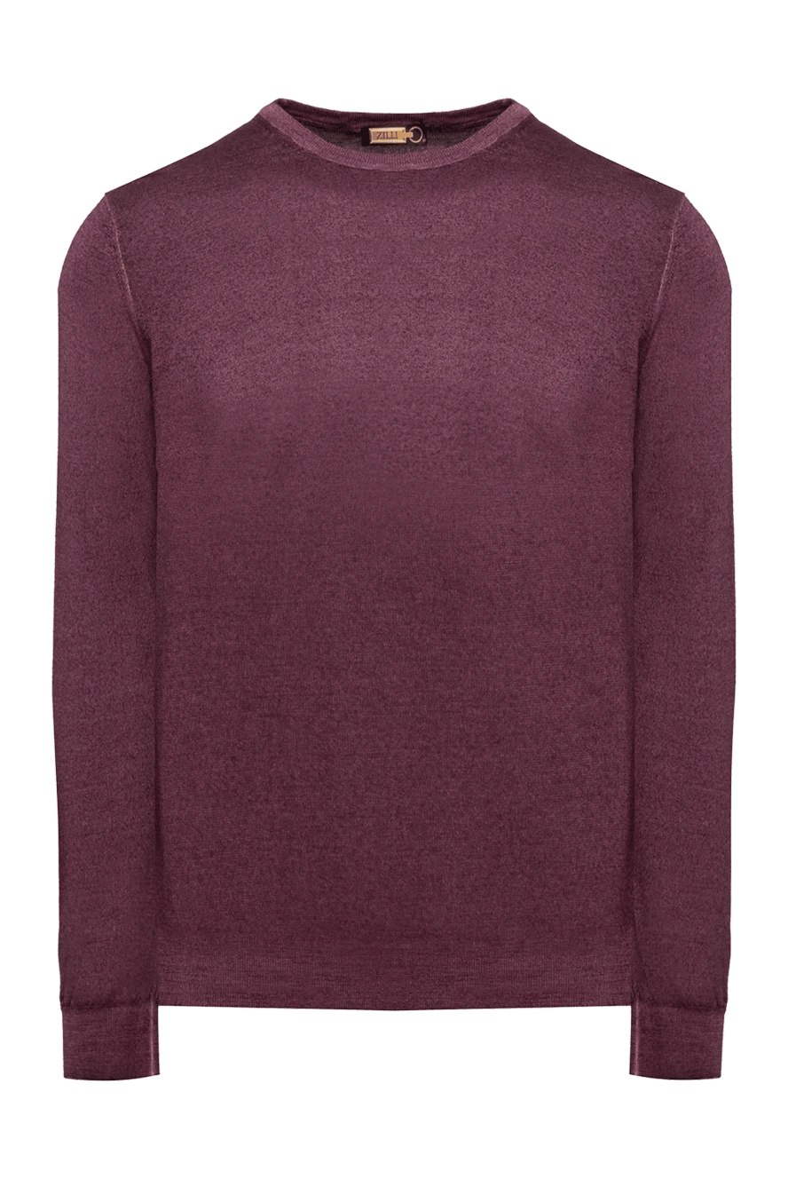 Zilli man cashmere and silk jumper burgundy for men купить с ценами и фото 153506 - photo 1