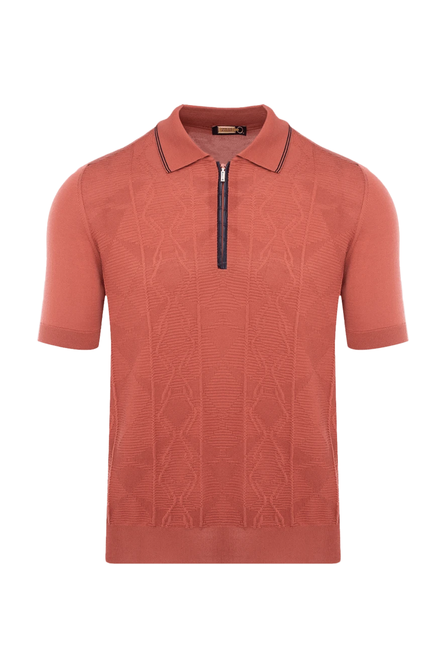 Zilli man polo made of silk and crocodile skin orange for men купить с ценами и фото 153569 - photo 1