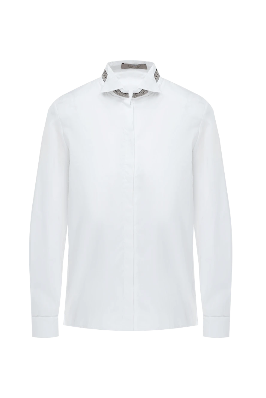 D.Exterior woman white cotton and polyamide shirt for women купить с ценами и фото 153709 - photo 1