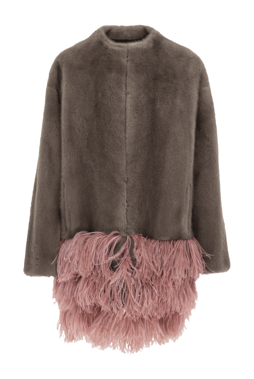 Blancha woman women's brown mink coat купить с ценами и фото 153742 - photo 1