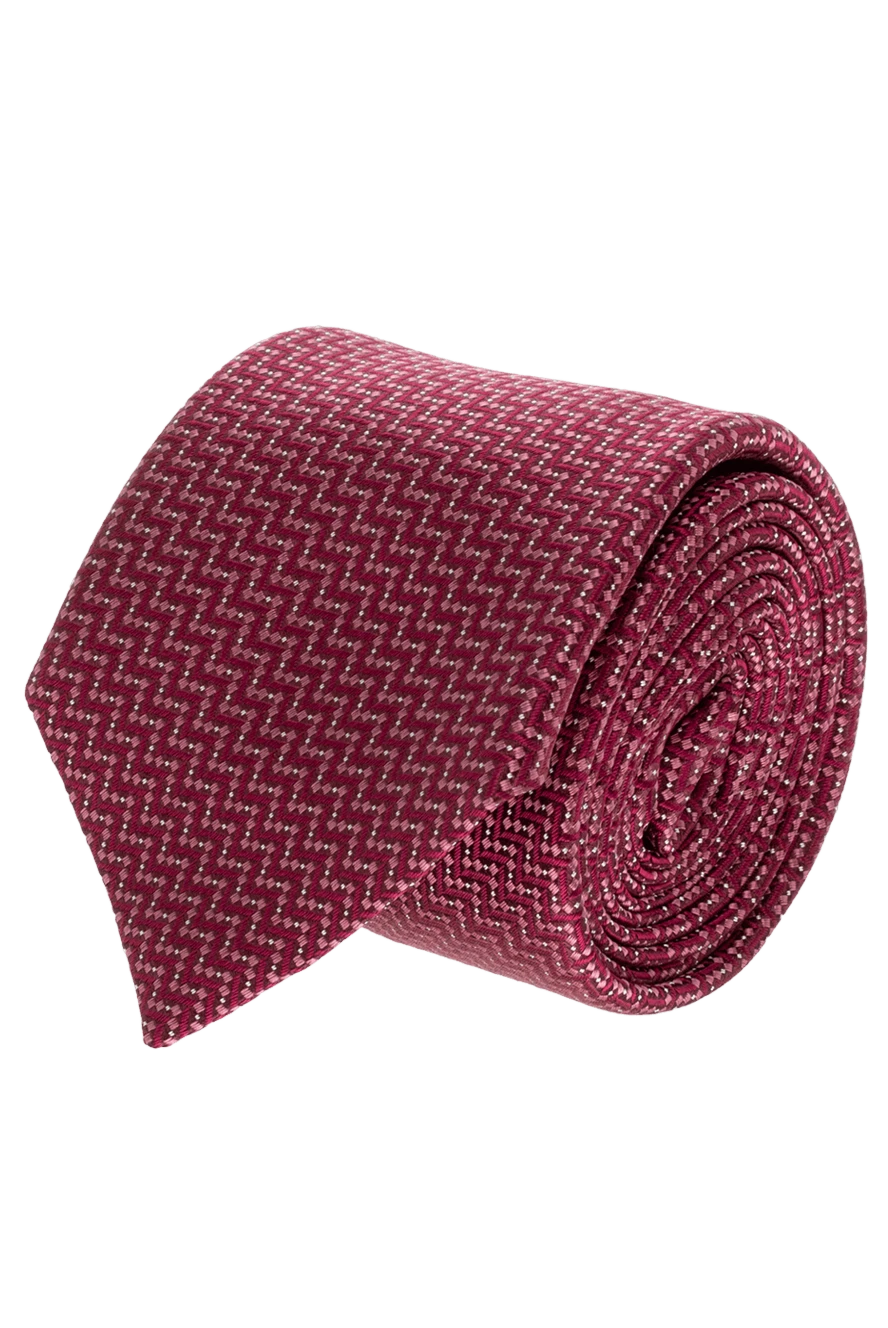 Corneliani man silk tie burgundy for men купить с ценами и фото 153832 - photo 1